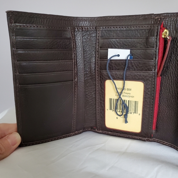 Dooney & Bourke Florentine Flap Wallet in Brown Tmoro - Picture 3 of 6